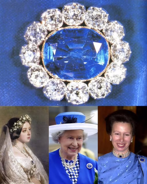 PRINCESS ANNE’S SAPPHIRE CLUSTER BROOCH